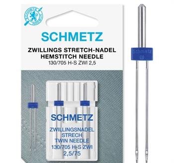 Schmetz Zwilling stretch nål 2,5/75